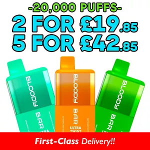 Bloody Bar Ultra Twist 20K Disposable Vape | 2ml | 20mg | E-Cig | 26 Flavours - Picture 1 of 1
