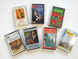 Lot of 7 Christmas Music Cassettes Von Trapp James Gallway Kenny Rogers & more - Picture 1 of 7
