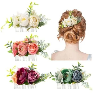 Braut Kristall Haar Ornamente Blumen blatt Haar Kamm Blumen haarkämmen - Bild 1 von 17