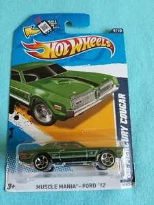 Hot Wheels '68 Mercury Cougar 2012 verde 119/247 Little Bend Kmart - Imagen 1 de 15