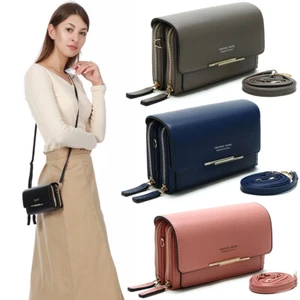 Small Crossbody Shoulder Bag Cell Phone Purse Leather Handbag Wallet for Women - Picture 1 of 26