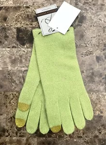 NORDSTROM RACK 100% CASHMERE GLOVES GREEN ONE SIZE PHENIX PERINI NWT SOLD $90 - Picture 1 of 2