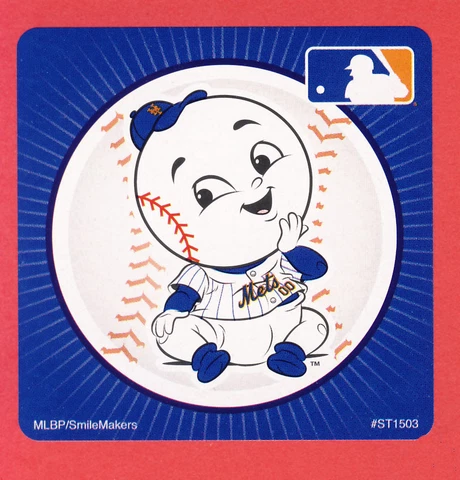 15 New York Mets Mascot - Large Stickers - Major League Baseball Cover
