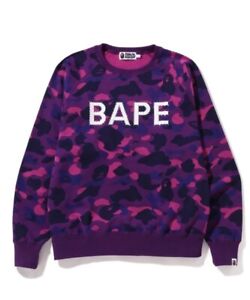 A BATHING APE Sweatshirt COLOR CAMO CRYSTAL STONE RELAXED FIT 