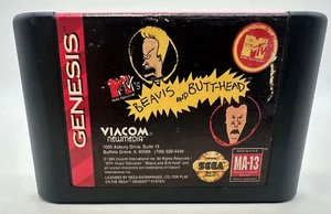 MTV's Beavis & Butt-Head (Sega Genesis, 1994)-AUTÉNTICO-PROBADO Y SOLO CARRO FUNCIONA - Imagen 1 de 2