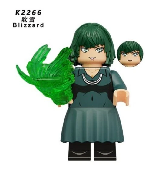 2 inch Custom One-Punch Man, Blizzard  Minifigure with Base, New/Mint - Image 1 of 1