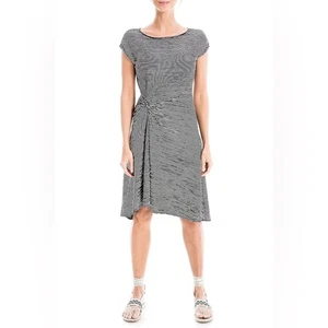 Max Studio - Vestido midi a rayas blanco y negro talla M - Imagen 1 de 9