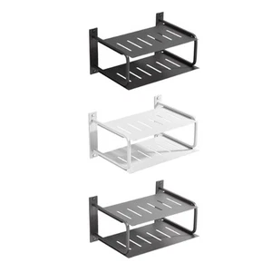 2 Layers Projector Shelf Wall Mounted Router Shelf TV Accessories Sturdy - Picture 1 of 17