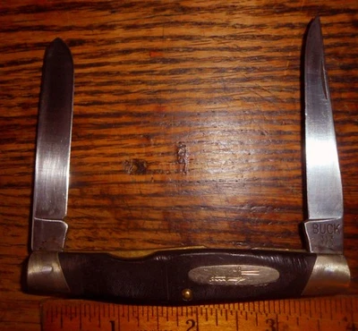 VINTAGE BUCK  313 USA MUSKRAT  1972-1986  POCKET KNIFE - Image 1 of 4