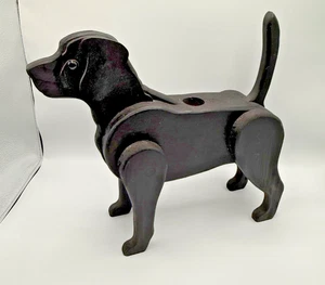 Holz Hund Süßigkeiten Spender Kacken Schwarz Labor Labrador Gag Geschenk Rustikal Land - Bild 1 von 9