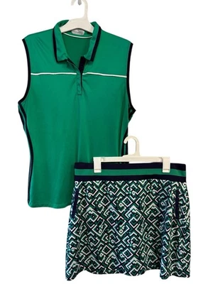 Callaway Opti-Dri Women's Golf Polo & Skort Set Green Size XL - Image 1 of 4
