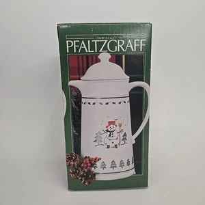 Pfaltzgraff Snow Village OGGI Thermal Coffee Pot - Picture 1 of 2