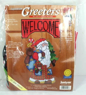 Santa Welcome Plastic Canvas Kit By Janlynn Greeters SGP-1426 New Sealed. - Image 1 of 3