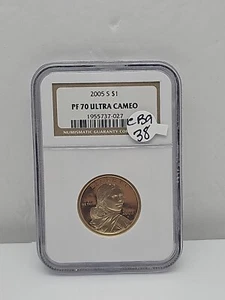 2005-S NGC PR70 UCAM Sacagawea $1 Dollar. DEEP CAMEO COLOR! Highest Pop CB9-38 - Picture 1 of 4