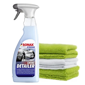 Car Quick Wash SONAX XTREME BrilliantShineDetailer 750ml 3 Microfibre Cloths - Picture 1 of 4