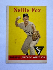 1958 Topps #400 HOFer Nellie Fox - Imagen 1 de 2