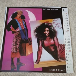 Donna Summer , Chaka Khan etc 1982 Warner Pioneer Japan Original calendar Poster - Picture 1 of 15