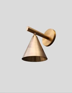 1 Light Mid Century Wall Sconce Wall Light Lamp, Handmade Brass Modern Wall Lamp - Picture 1 of 7