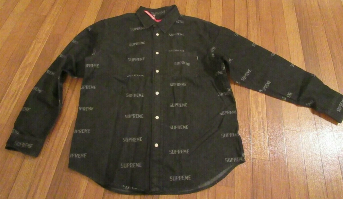 Supreme Denim Button-Up Casual Button-Down Shirts for Men for sale