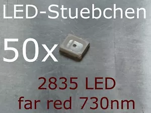 50x 2835 LED Infrarrojo / Rojo Lejano 730nm 150mA, LED de crecimiento - Imagen 1 de 3