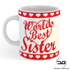 Lustige Neuheit Kaffeetasse Tasse Weltbeste Schwester Geschwister Geburtstagsgeschenk - Bild 1 von 3