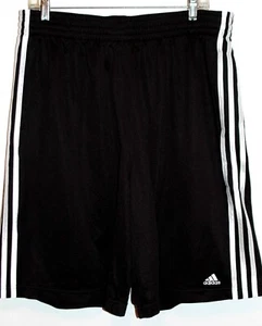 Adidas Black Men's Basketball Gym Shorts Three Stripes 10" Activewear - Picture 1 of 7