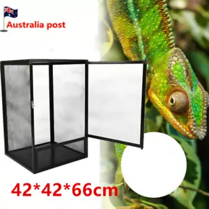 Reptile Cage Enclosure Mesh Screen Aluminum Lizard Snake Frog Easy Assembly - Picture 1 of 12
