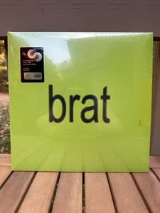 CHARLI XCX - BRAT BLACK WHITE SPLATTER VINYL TURNTABLE LAB EXCLUSIVE 💚🖤🤍 - Picture 1 of 8