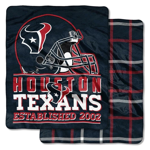 NFL Double Sided Plush Cloud Throw 60"x70" Super Silky Soft HOUSTON TEXANS NEW Cover