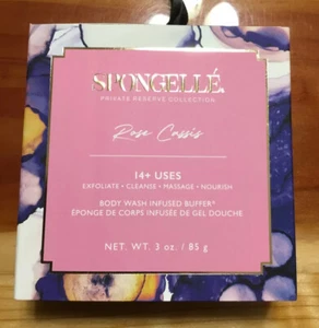 Spongelle ROSE CASSIS Body Bath Buffer Flower Sponge Private Reserve 3 Oz NEW - Picture 1 of 3