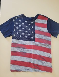 Children's Place American Flag T Shirt Tee L large 10 12 Boys Girls school - Picture 1 of 1