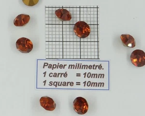 1100 SS45 MT : 4 strass Swarovski fond conique SS45 (10mm) MADEIRA TOPAZ - Imagen 1 de 4