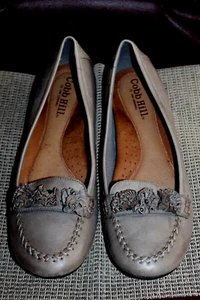 Cobb Hill by New Balance Women's Sz-11 M Genuine Leather Flats Ballet Gray Shoes - Picture 1 of 9
