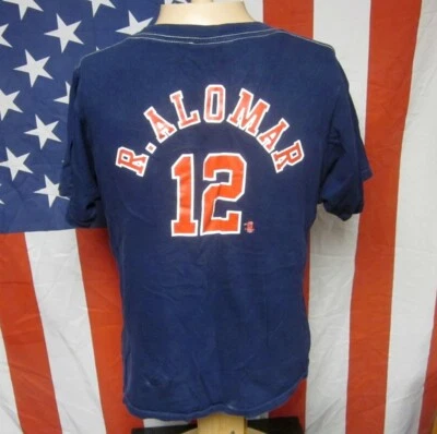 CLEVELAND INDIANS youth lrg T shirt Roberto Alomar tee #12 Chief Wahoo - Image 1 of 4