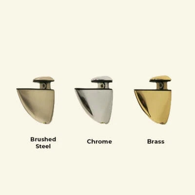 SPANCRAFT GLASS Peacock Shelf Bracket (set of 2) 03 Brass Finish