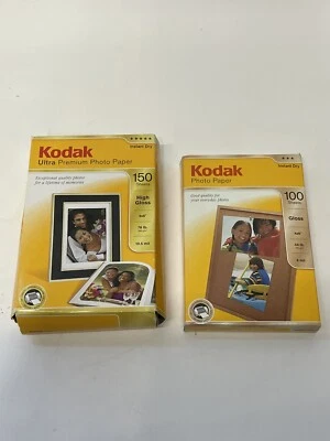Kodak NOS Photo Paper Instant Dry 100 Sheets Ultra Premium High Gloss Sheets 150 - Image 1 of 4