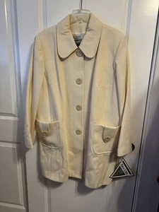 Vintage Marvin Richard’s Coat Woman’s Size 2xl Cream Pea coat New With Tags - Picture 1 of 5