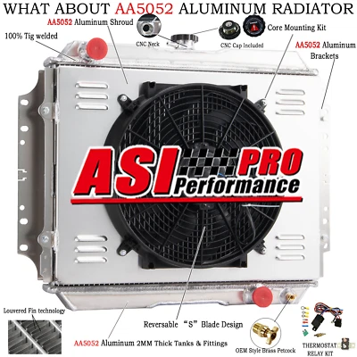 2ROW Radiator+Fan&Relay kits For Holden Rodeo TF 2.8L TURBO DIESEL 1988-97 MT AU - image 1 of 4