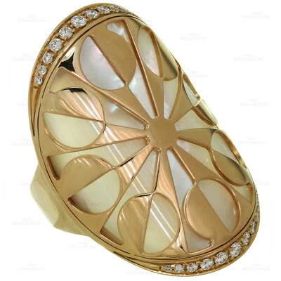Anillo BVLGARI Intarsio Diamante Nácar Oro Rosa 51 Foto 1 de 4