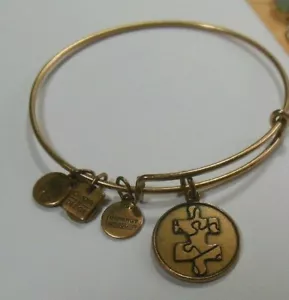 Bracciale ALEX e ANI pezzo vintage del puzzle tono oro - Foto 1 di 2