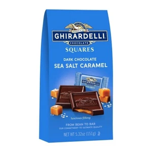 Ghirardelli Dark Chocolate & Sea Salt Caramel Square 5.32 Ounce 6 Per Case - Picture 1 of 4