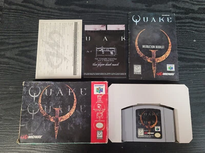 Quake 1 Nintendo 64 N64 Completo En Caja CIB Gran Forma Con Póster Tarjeta Reg Foto 1 de 4