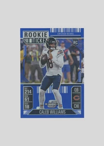 Caleb Williams RC 2024 Contenders Optic Blue Prizm Rookie Ticket #68 /99 - Bears - Picture 1 of 2
