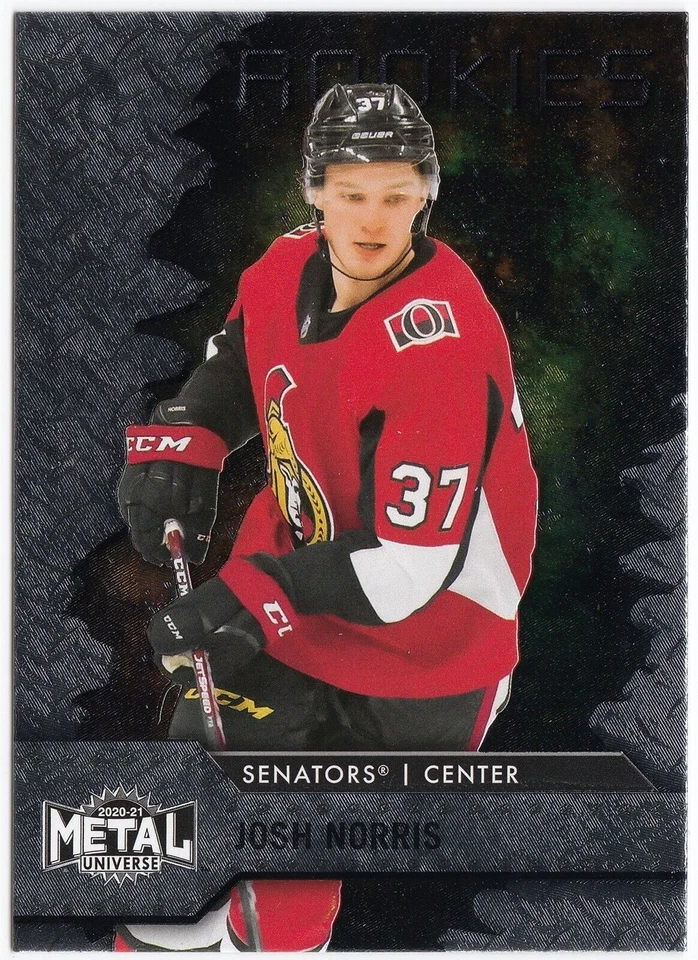 2020-21 Upper Deck Skybox Metal Universe Rookies JOSH NORRIS #127 Ottawa UD RC - Image 1 of 1
