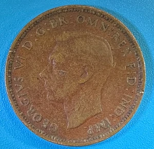 1942 UK Great Britain Half Penny World Coin - UK00001 FREE SHIPPING TO THE USA - Picture 1 of 2
