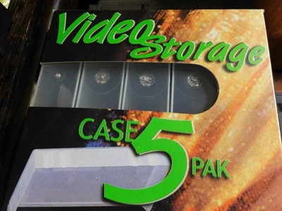 Paquete de 5 estuches de almacenamiento VHS protectores transparentes ProGuard cintas de video VCR Foto 1 de 2