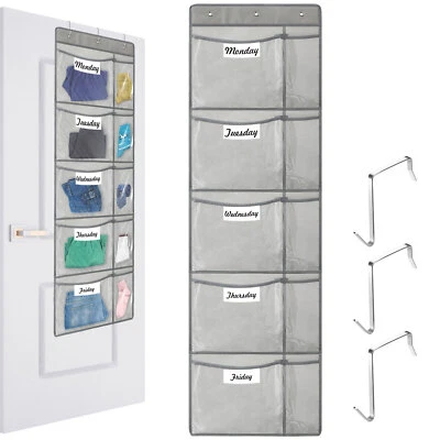 Organizador de Ropa Semanal, Sobre la Puerta Organizador Colgante Armario Soporte de Almacenamiento Foto 1 de 4