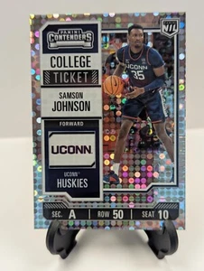 #25 Samson Johnson 2024 Panini College Ticket Donut SP UCONN Tough Pull - Imagen 1 de 2