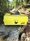 Vintage Plano Bright Neon Yellow Lure Lock Fishing Tackle Box No Tray Storage