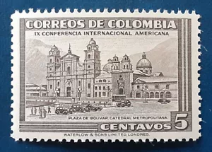 Kolumbien 1948 5c postfrisch Panamerikanischer Kongress Bogota Mi 512 Scott 557 Gem 7545 - Bild 1 von 2